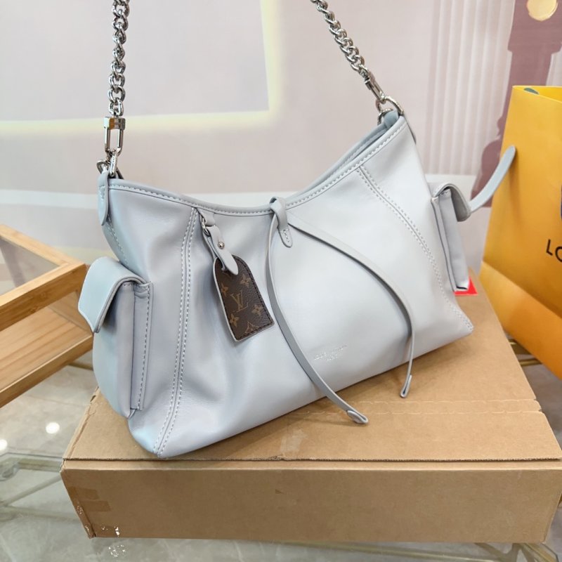 Louis Vuitton Carryall Chain Shopping Bag White