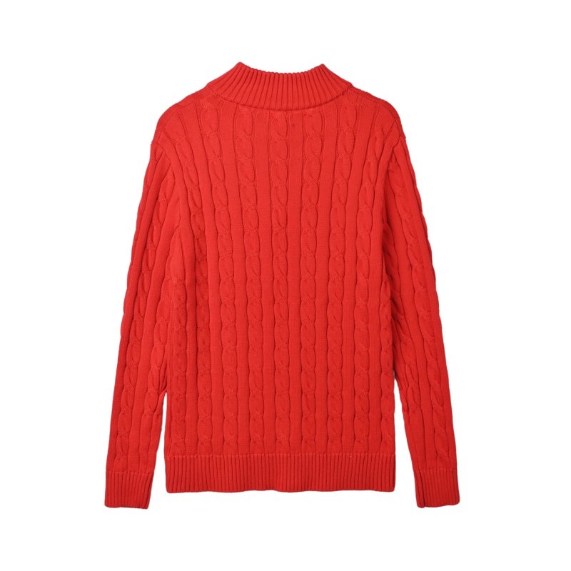 Polo Ralph Lauren Red Half-Zip Cable Knit Sweater view