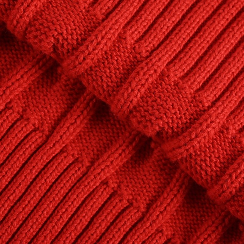 Polo Ralph Lauren Red Half-Zip Cable Knit Sweater view