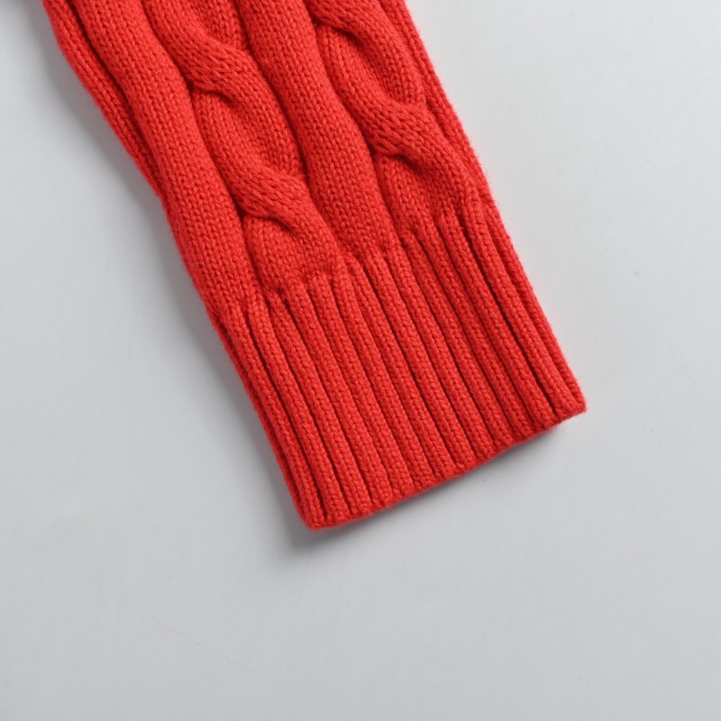 Polo Ralph Lauren Red Half-Zip Cable Knit Sweater view