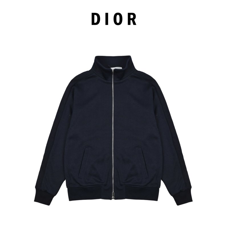 Navy Full-Zip Track Jacket with Fleece Collar view