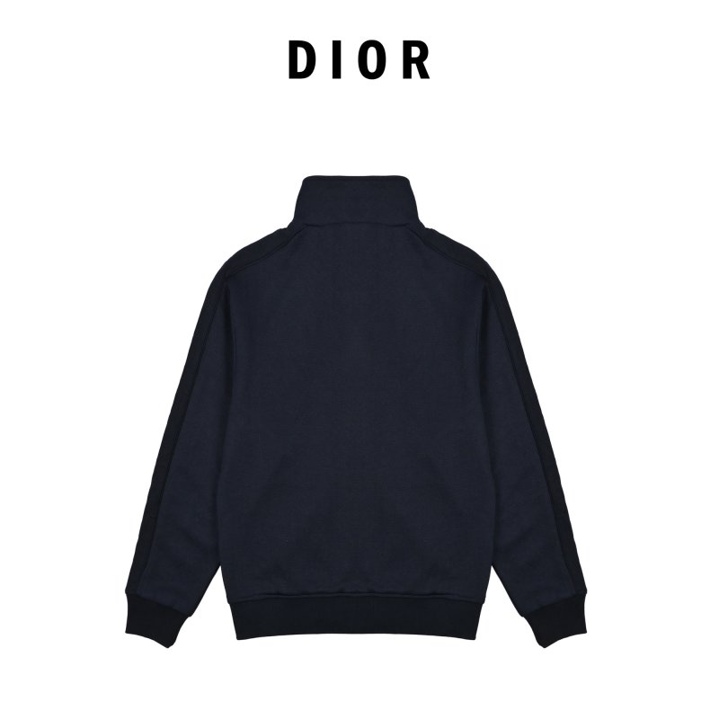 Navy Full-Zip Track Jacket with Fleece Collar view