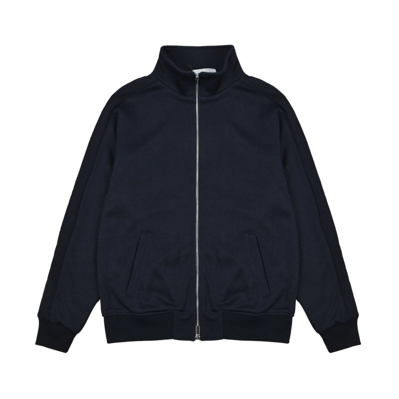 Navy Full-Zip Track Jacket with Fleece Collar view
