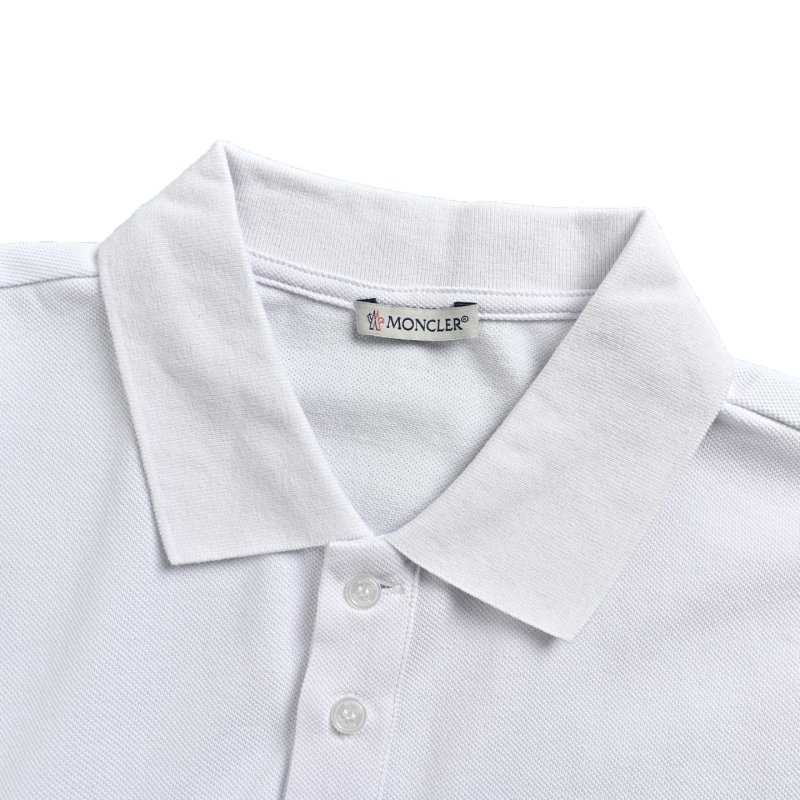Moncler White Short Sleeve Polo T-Shirt view