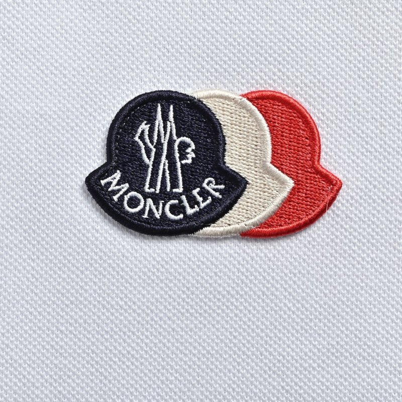 Moncler White Short Sleeve Polo T-Shirt view