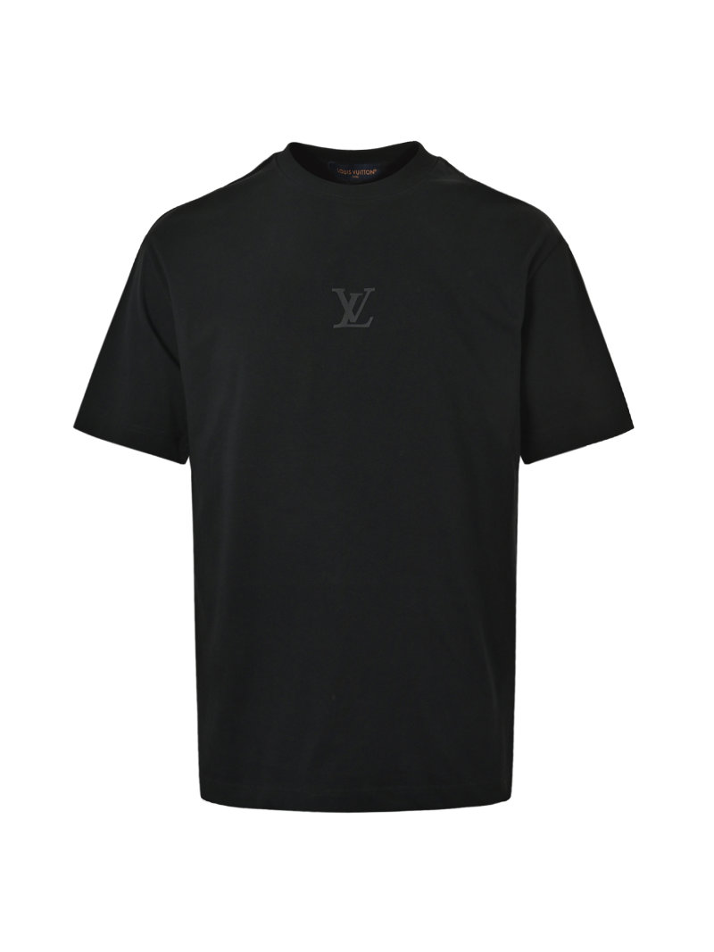 Louis Vuitton Black Logo T-Shirt with Yellow Patch view