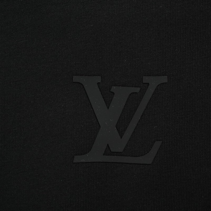 Louis Vuitton Black Logo T-Shirt with Yellow Patch view