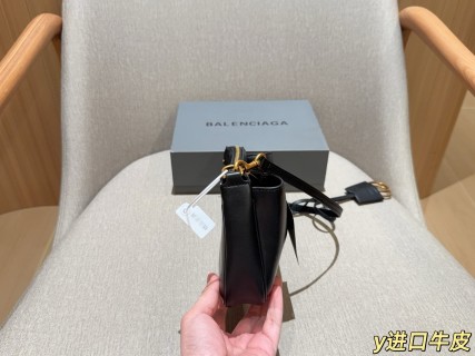 Balenciaga Rodeo Black Leather Shoulder Bag view 5