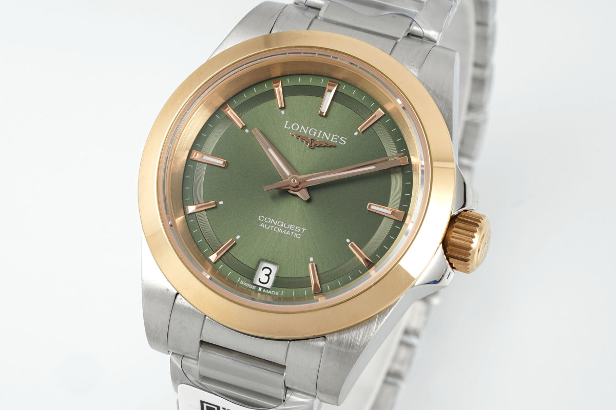 Longines Conquest Automatic 34mm Two-Tone Red Strap view