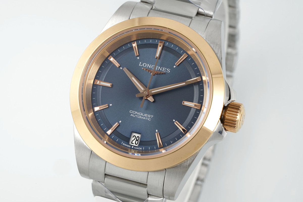 Longines Conquest Automatic 34mm Two-Tone Red Strap view