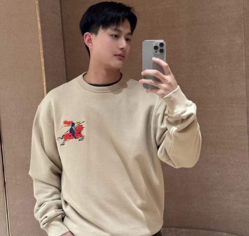 Burberry Equestrian Knight Embroidered Sweatshirt Camel view
