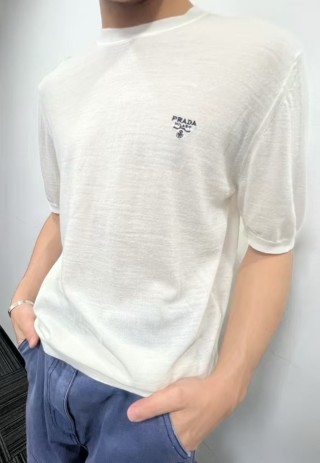 Prada Milano White Logo T-Shirt