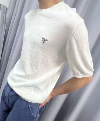 Prada Milano Off-White Logo T-Shirt view 2