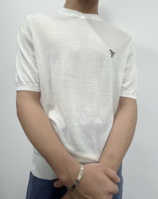 Prada Milano Off-White Logo T-Shirt view 3