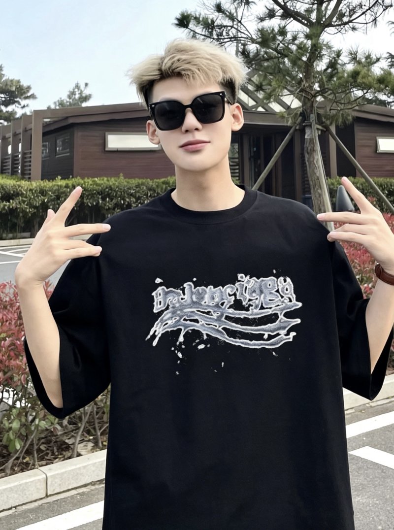 Black Graphic Print Short Sleeve T-Shirt