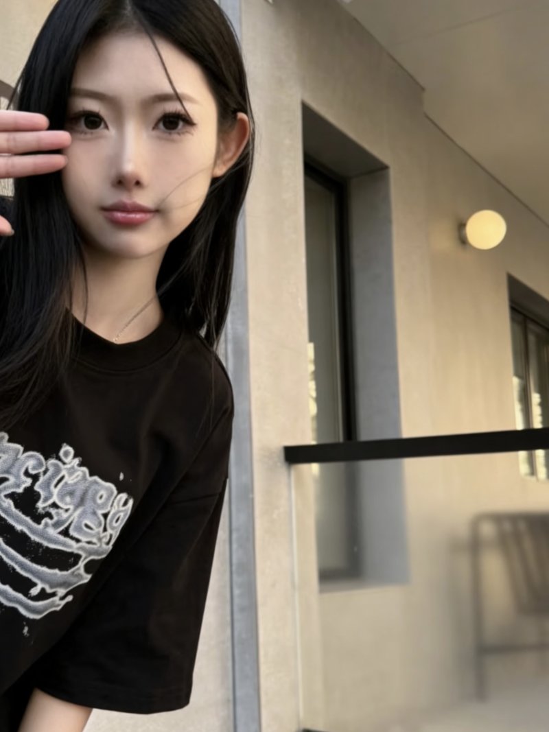 Black Graphic Print Short Sleeve T-Shirt view