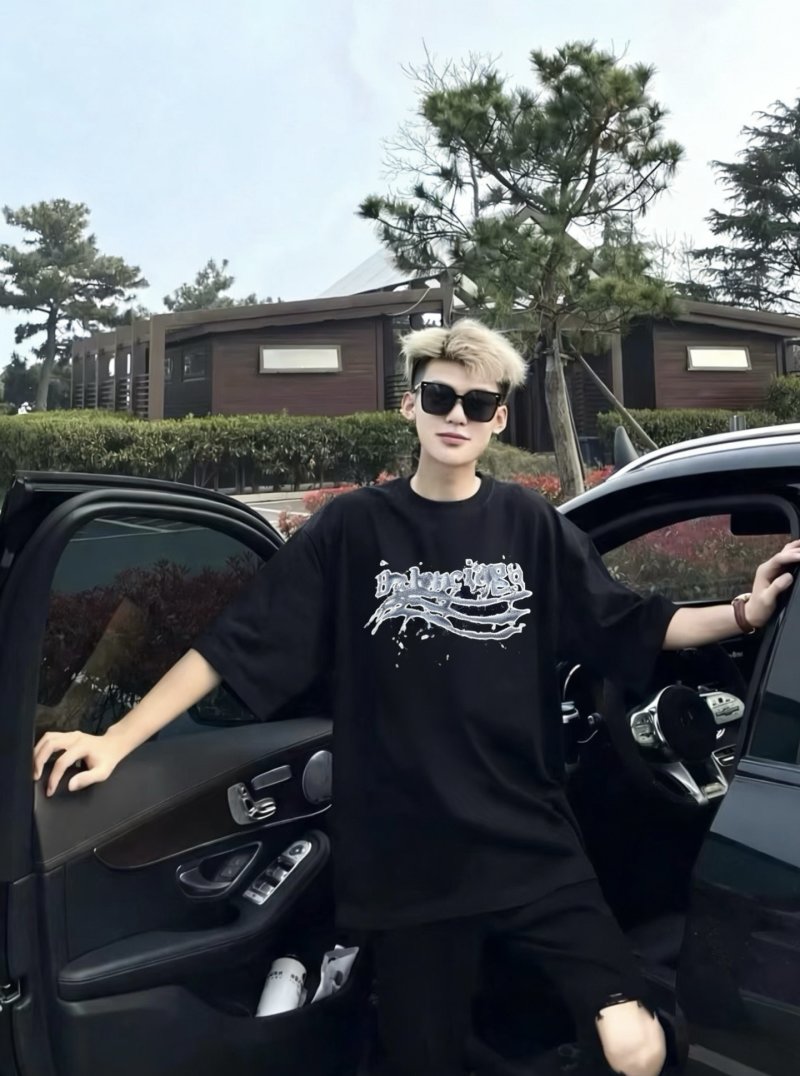 Black Graphic Print Short Sleeve T-Shirt view