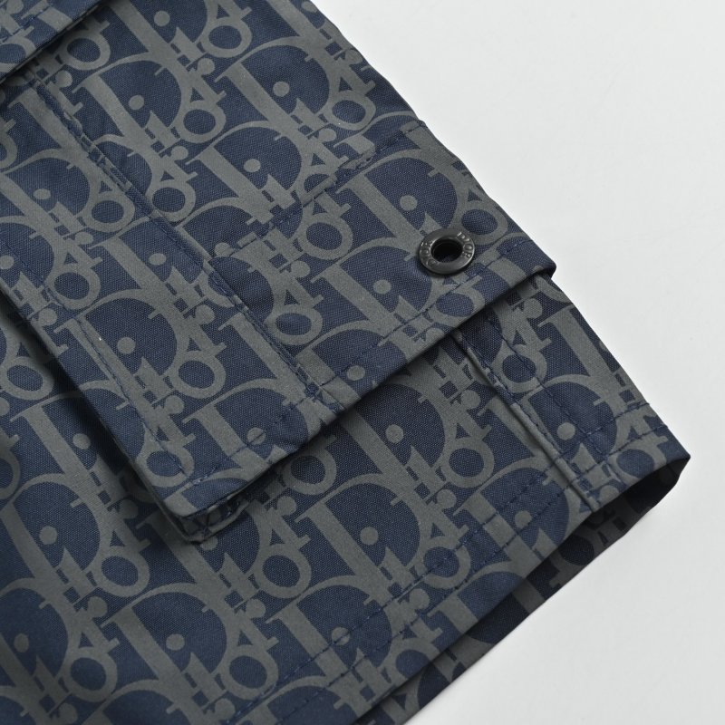 Dior Navy Denim Cargo Shorts view