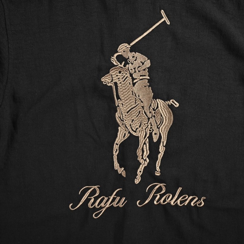 Polo Ralph Lauren Black Linen Button-Up Shirt view