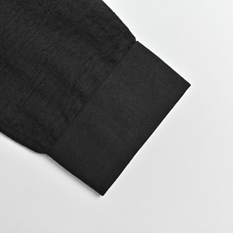 Polo Ralph Lauren Black Linen Button-Up Shirt view