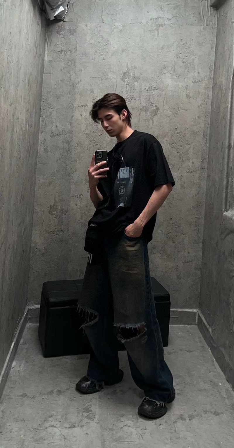 Balenciaga Passport Graphic Black T-Shirt view
