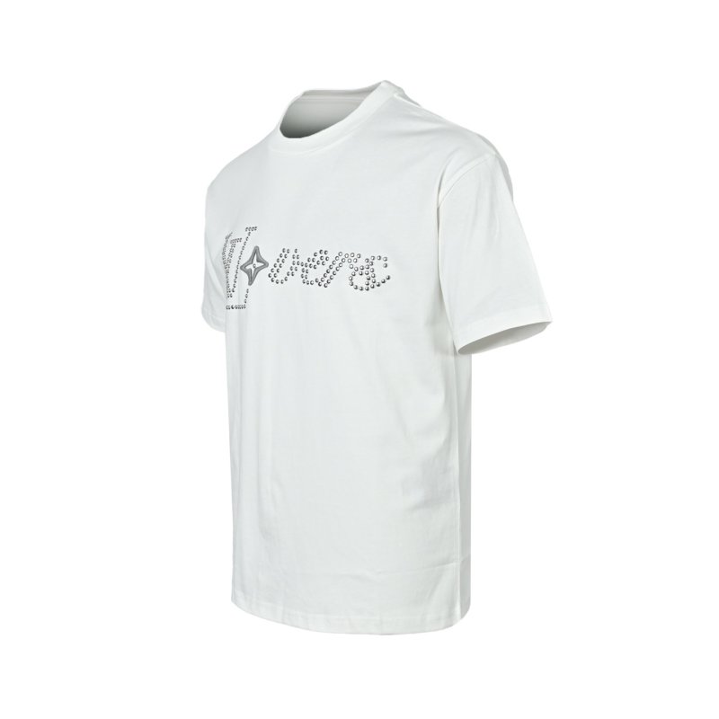 White Oversized Short Sleeve T-Shirt with Star Graphic Print view