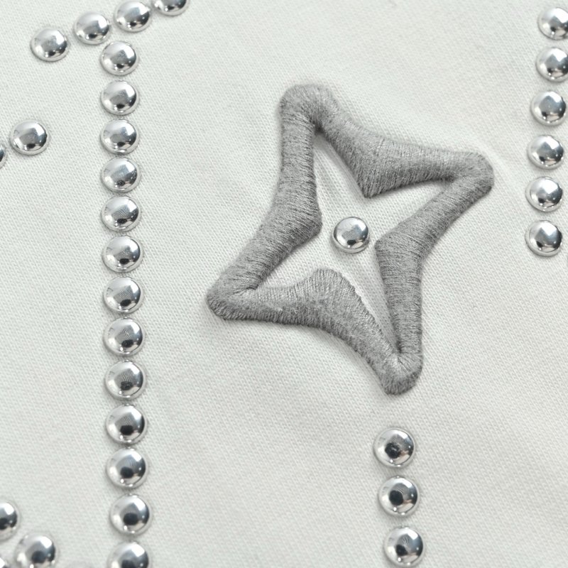 White Oversized Short Sleeve T-Shirt with Star Graphic Print view