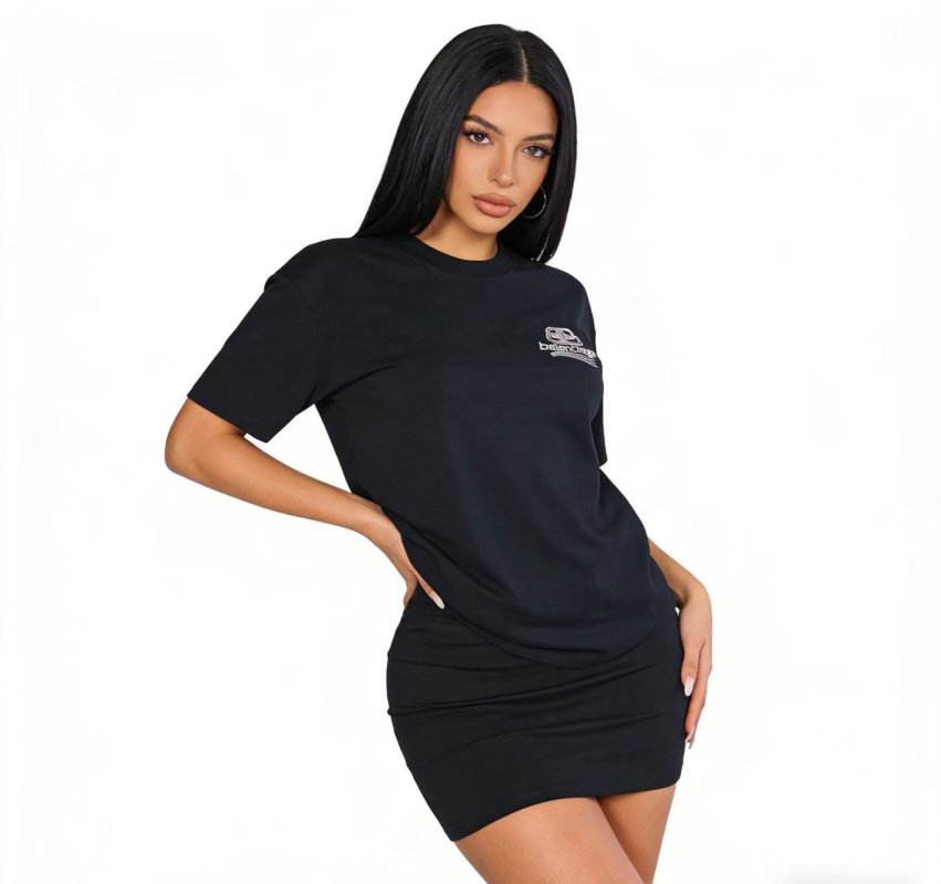 Balenciaga Black Logo Short Sleeve T-Shirt view