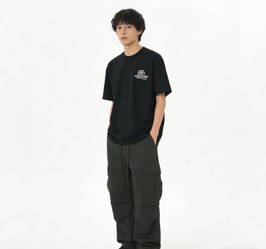Balenciaga Black Logo Short Sleeve T-Shirt view