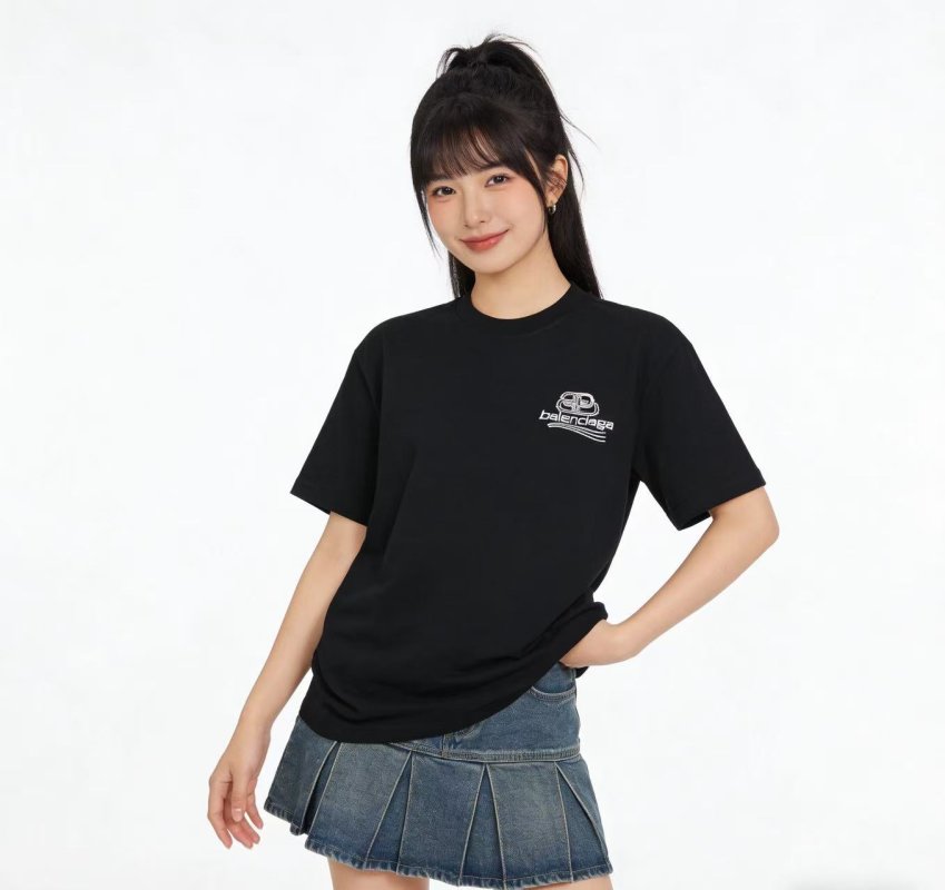 Balenciaga Black Logo Short Sleeve T-Shirt view