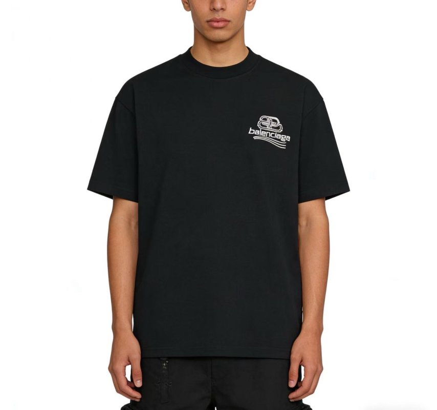 Balenciaga Black Logo Short Sleeve T-Shirt view