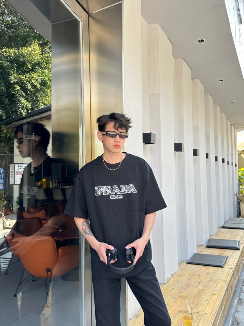 Prada Milano Black Short Sleeve T-Shirt view