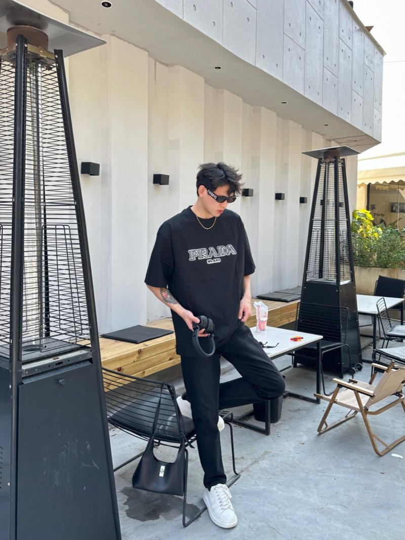 Prada Milano Black Short Sleeve T-Shirt view