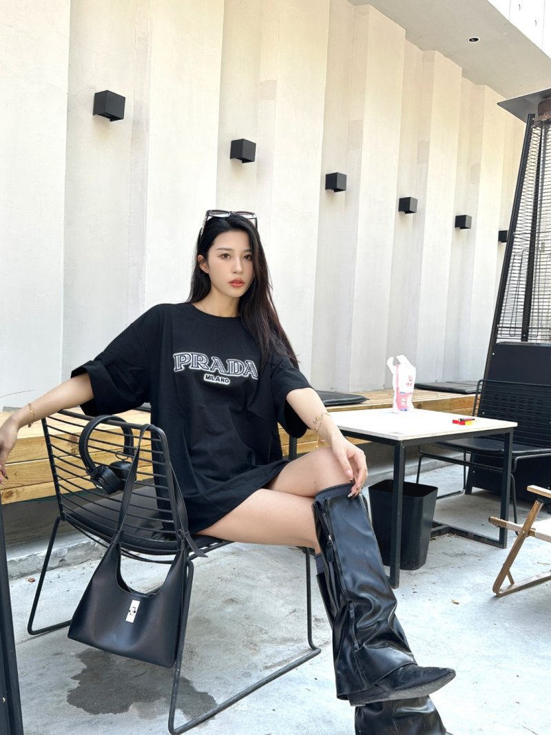 Prada Milano Black Short Sleeve T-Shirt view