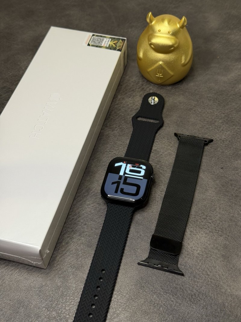 Apple Watch S10 46mm Black Stainless Steel 1:1 Replica view