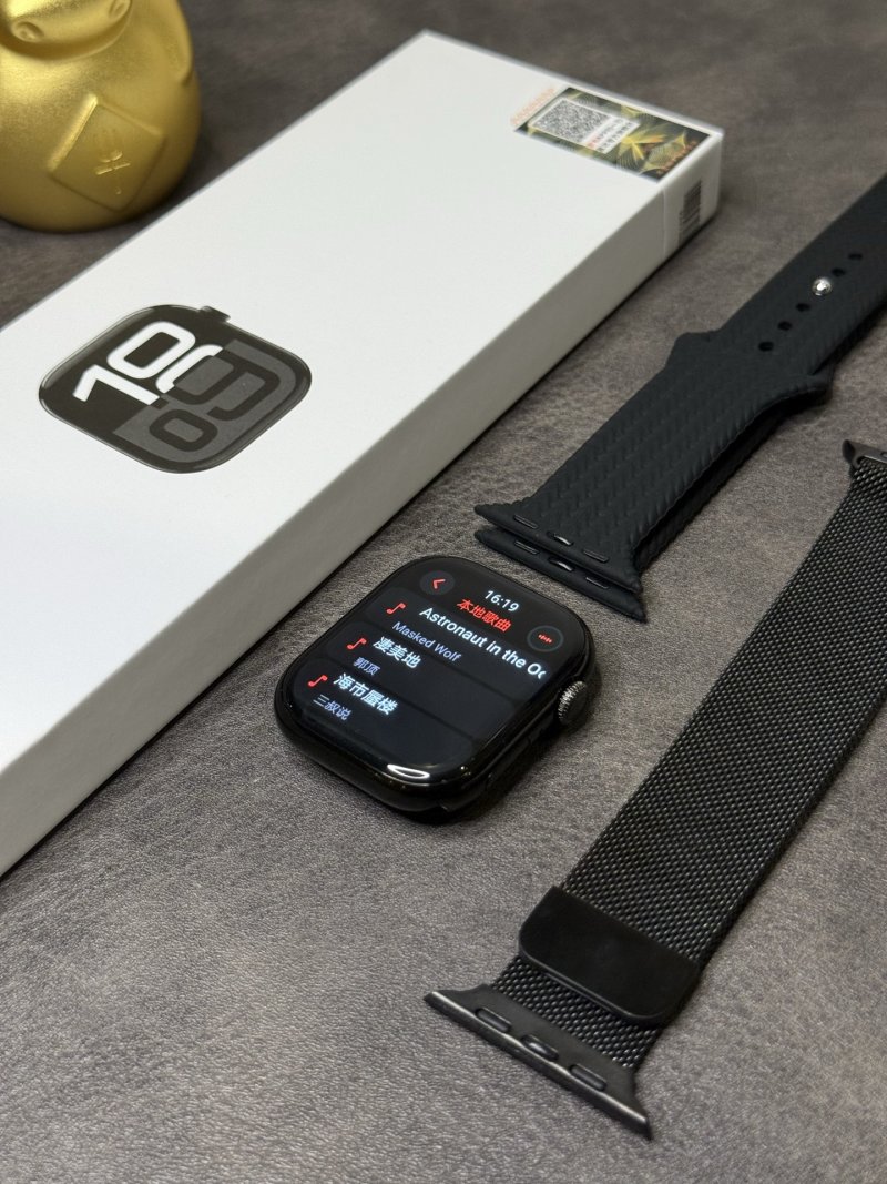 Apple Watch S10 46mm Black Stainless Steel 1:1 Replica view