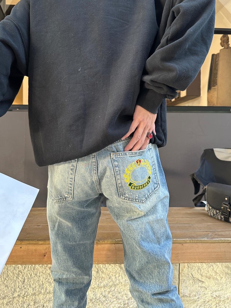 Light Wash Distressed Ripped Denim Jeans view