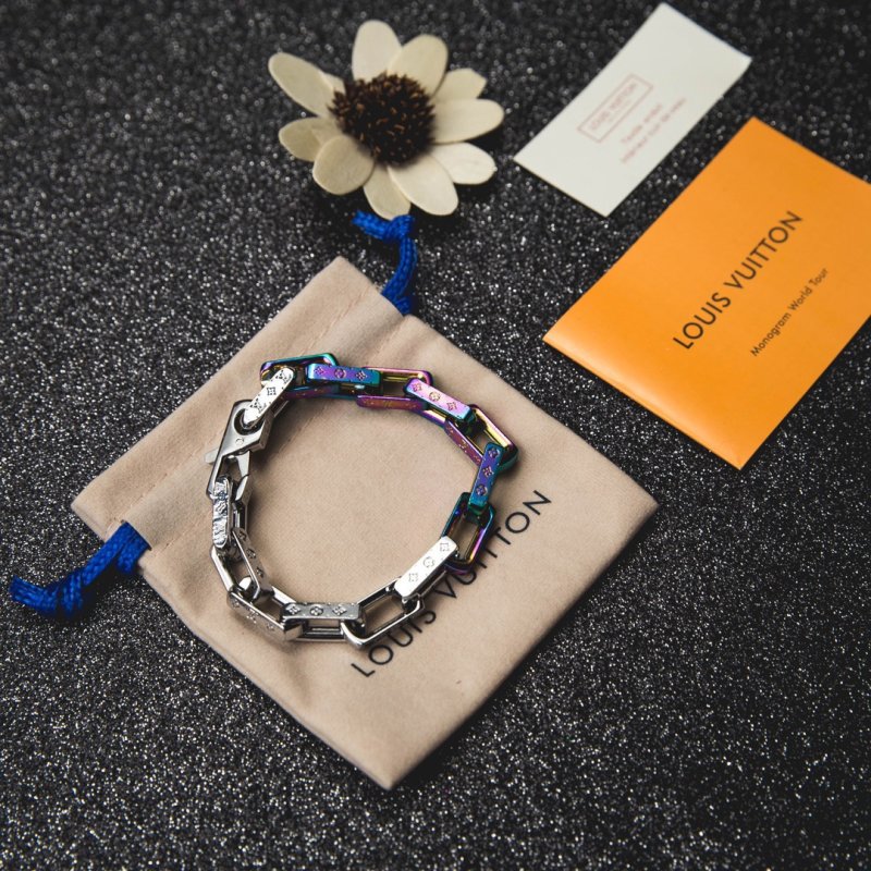 Louis Vuitton Monogram Chain Link Bracelet Silver view
