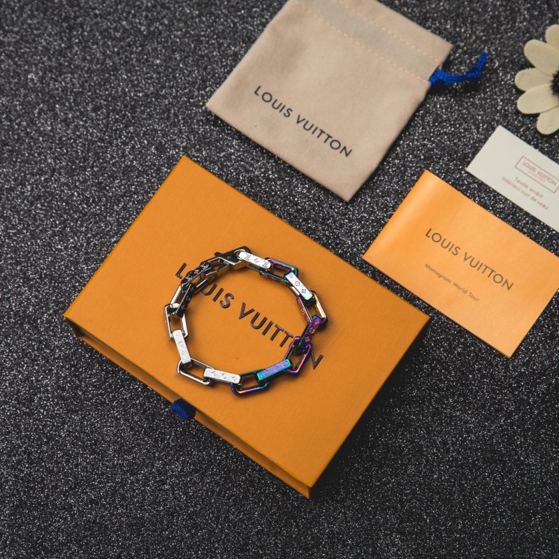Louis Vuitton Monogram Chain Link Bracelet Silver view