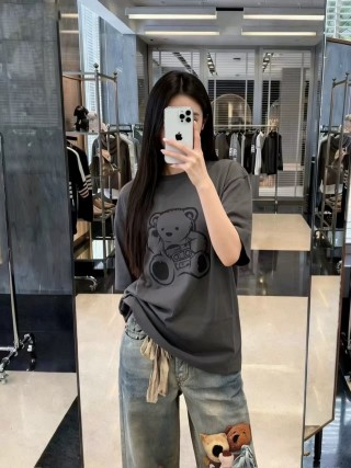 Charcoal Bear Boombox Graphic T-Shirt view 2