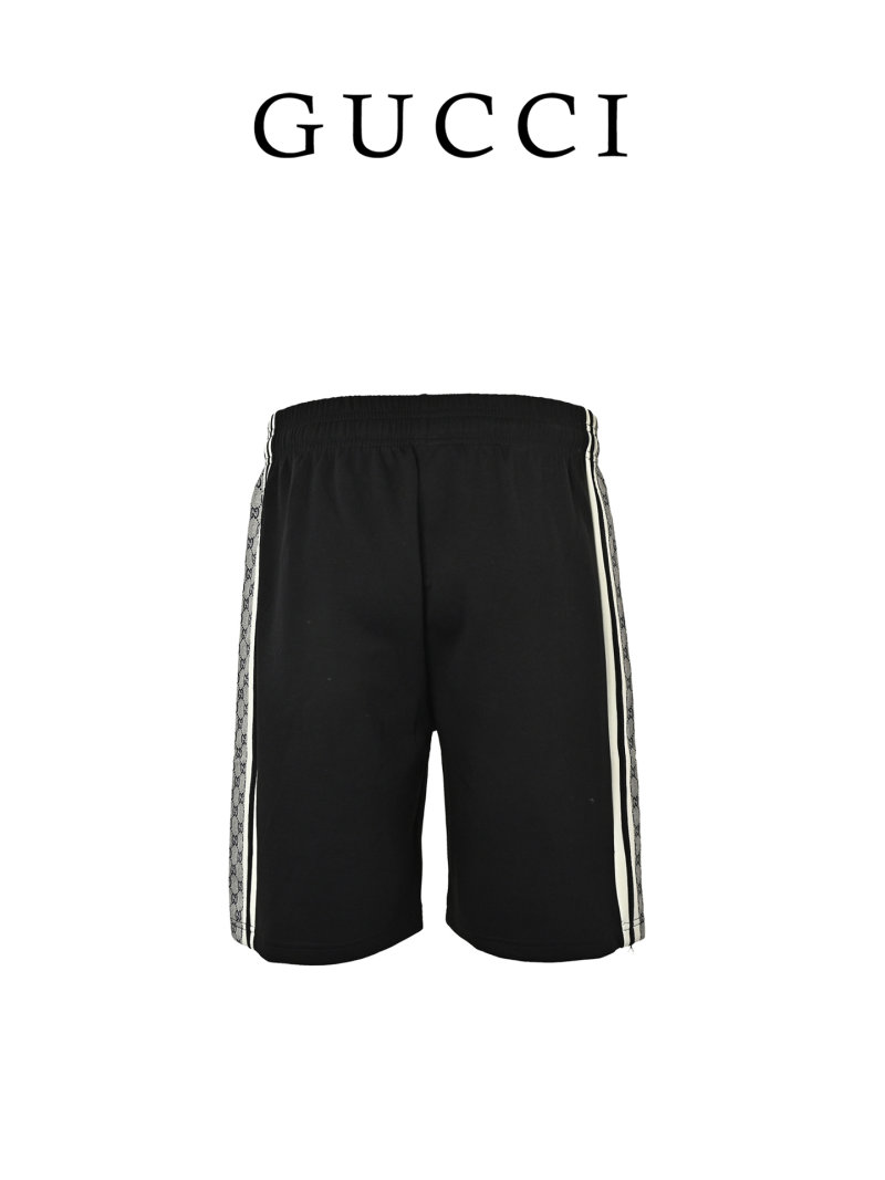 Black Shorts with Monogram Side Stripe view