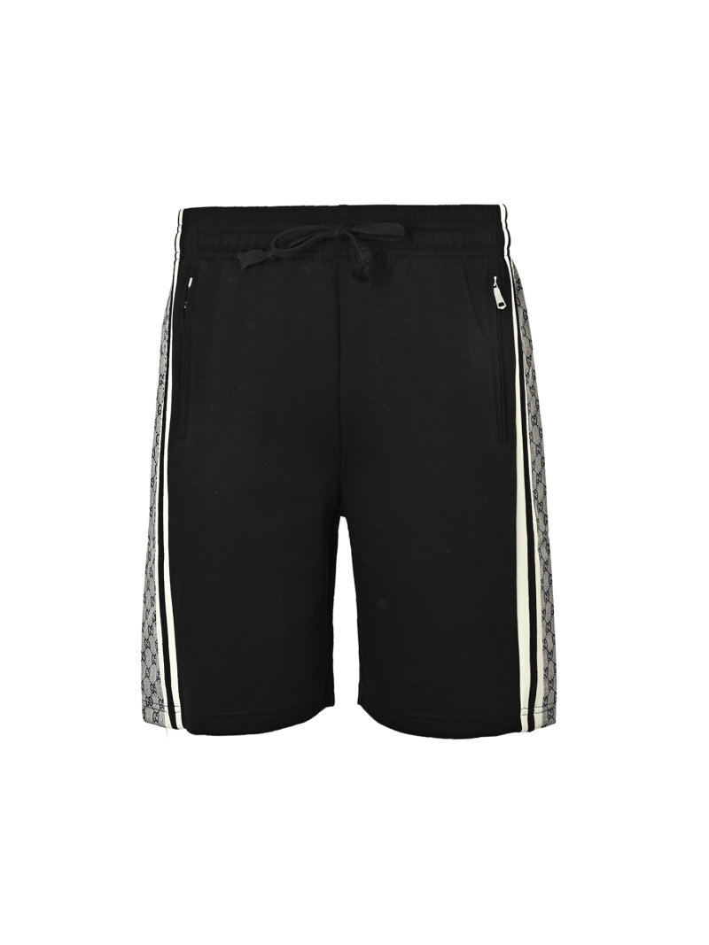Black Shorts with Monogram Side Stripe view