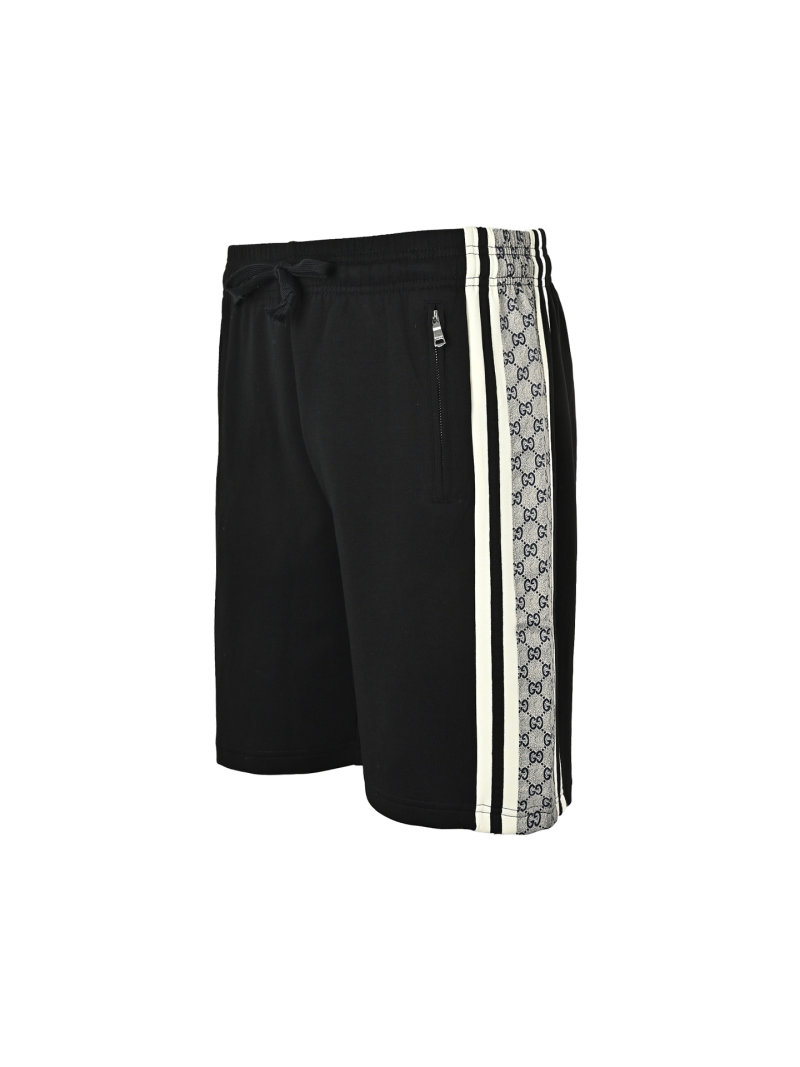 Black Shorts with Monogram Side Stripe view