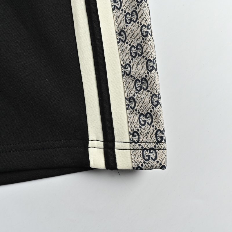 Black Shorts with Monogram Side Stripe view