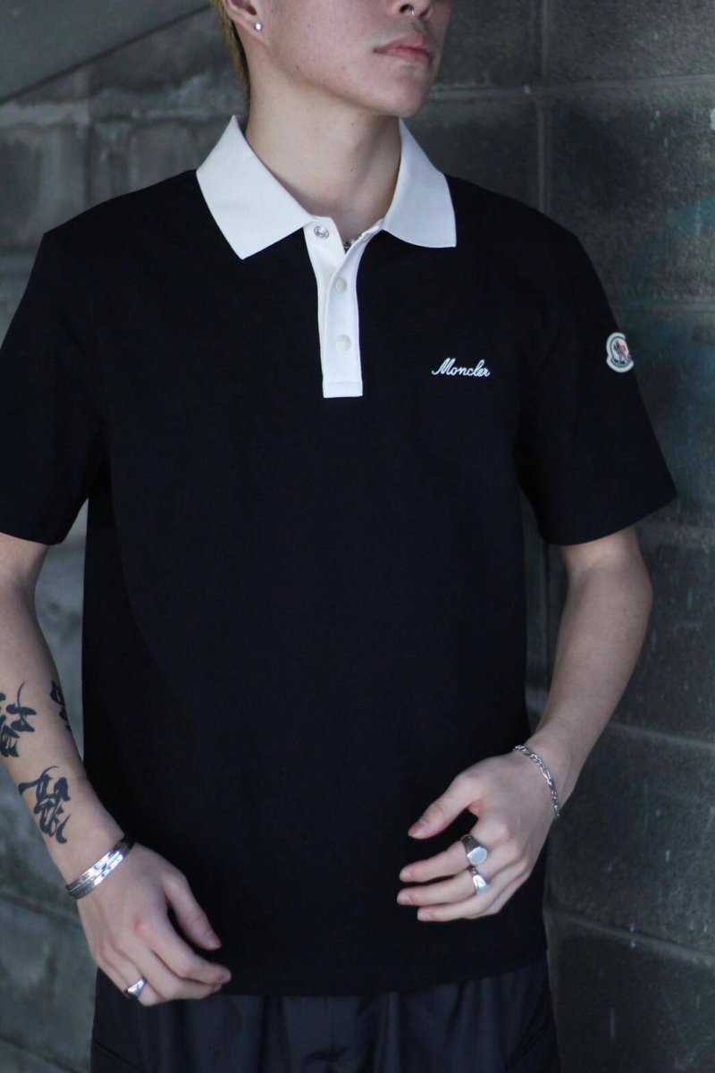 Moncler Black & White Polo Shirt