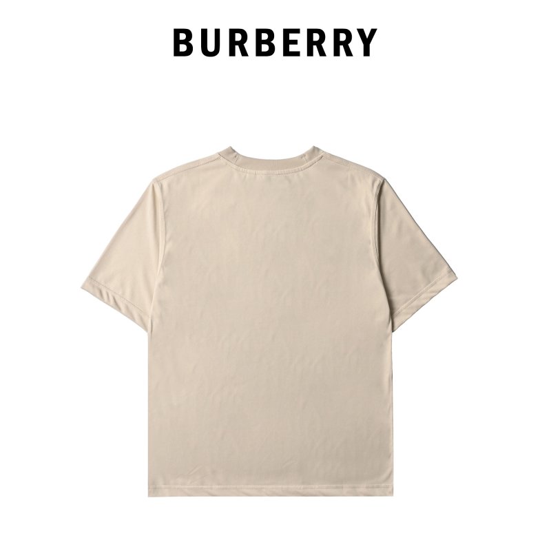 Cream Short Sleeve T-Shirt with Checkered Detail view