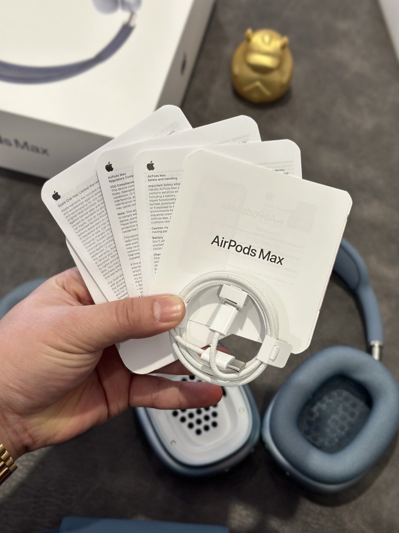 Apple AirPods Pro Max Blue USB-C 1:1 Replica view
