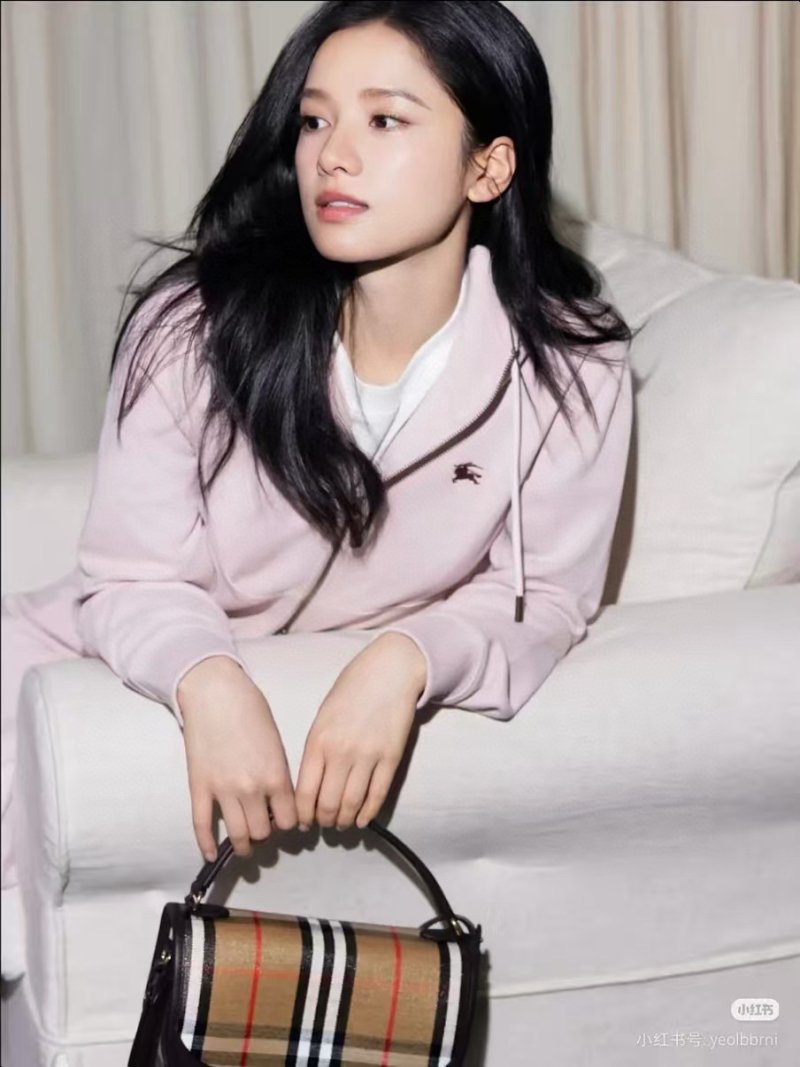 Burberry Pink Zip Hoodie view