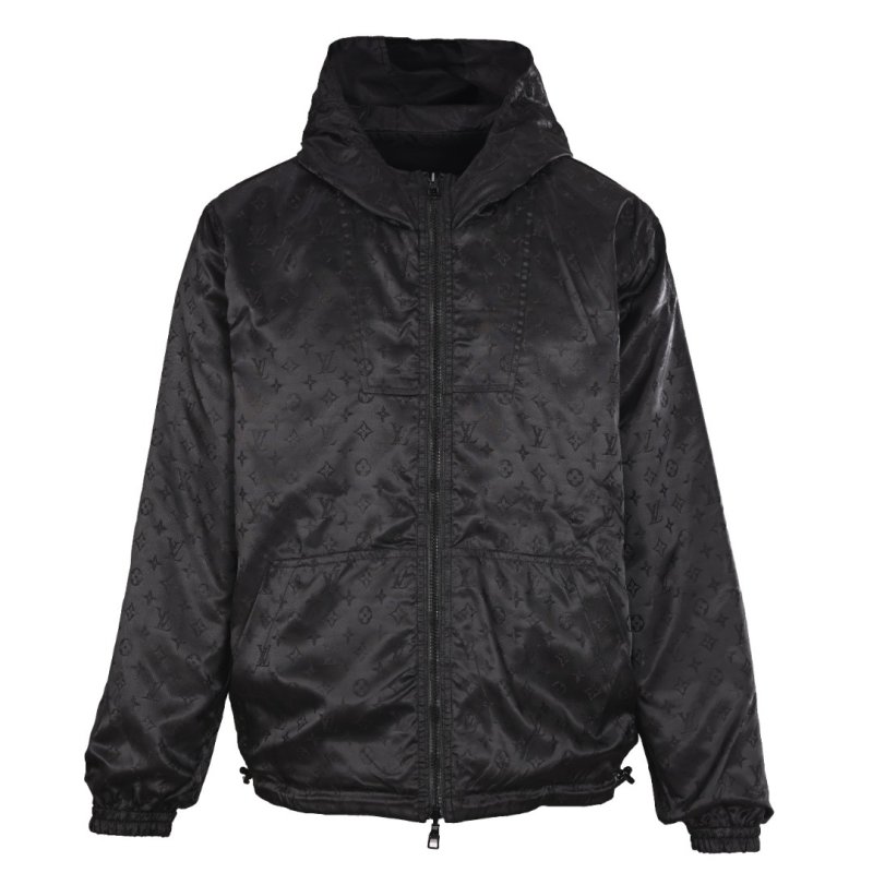 Louis Vuitton Black Reversible Jacquard Windbreaker Jacket