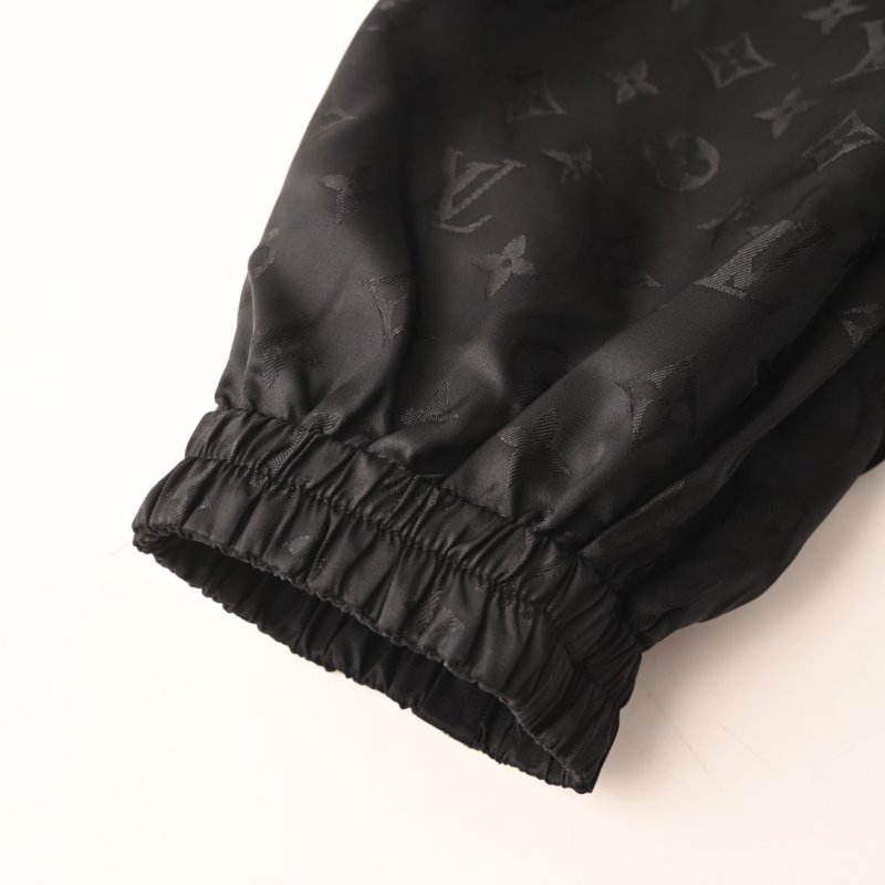 Louis Vuitton Black Reversible Jacquard Windbreaker Jacket view